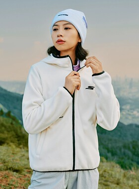 Skechers斯凯奇春季新款加绒上衣女子户外保暖摇粒绒外套P423W071