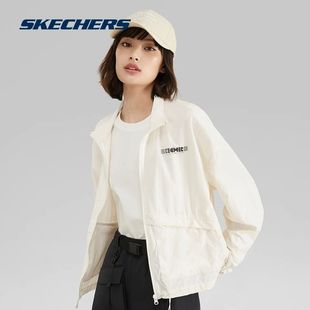 Skechers斯凯奇新款 防紫外速干运动外套女子休闲立领上衣L223W074