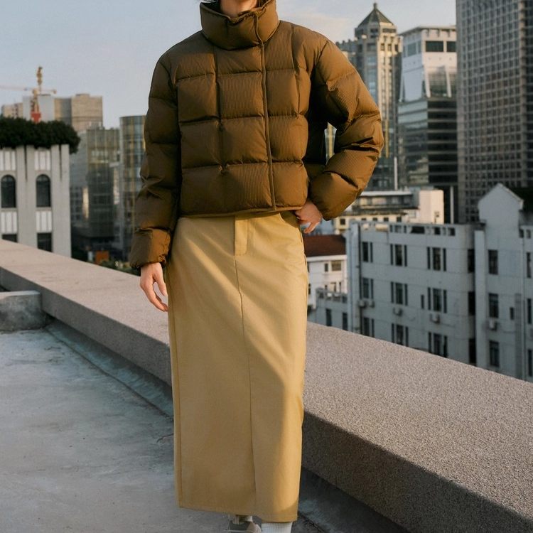 Skechers斯凯奇女士秋冬保暖锁温短款羽绒服外套面包服P425W095