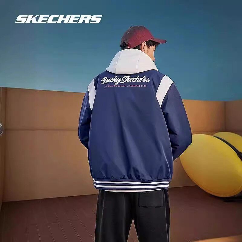 斯凯奇25年情侣秋冬新年系列男女学院风外套百搭棒球服L124U054