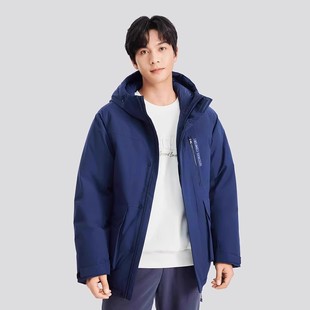 斯凯奇男秋冬新款 L424M059 舒适保暖梭织男连帽羽绒外套L424M060