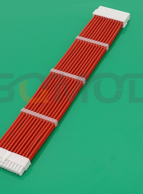 SQC9-24Pin电源延长线 ATX主板24针主板供电加长线  电源24针线材 24针公母线 198芯特软硅胶线红色线白壳