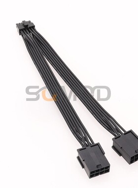 SQC39显卡NVIDIA/英伟达RTX30系列3070 3080 RTX3090公版新显卡小12P电源线 18AWG 16AWG黑色并线 加粗电源线