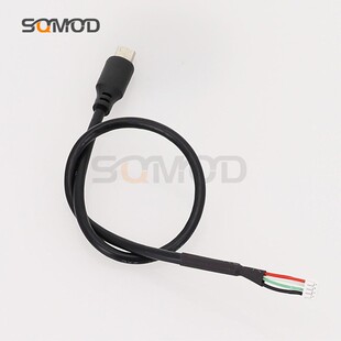 SQE4触摸屏线MICRO数据线转MX1.25 小4Pin转MICRO 触摸屏端子测试线 26AWG加粗线带屏蔽抗干扰 30-50-100cm