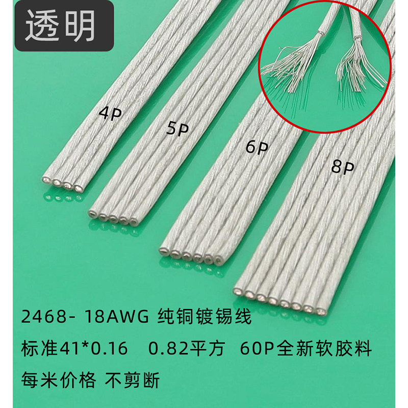 L27-2468 18AWG并线 排线 透明软排线 0.83平方