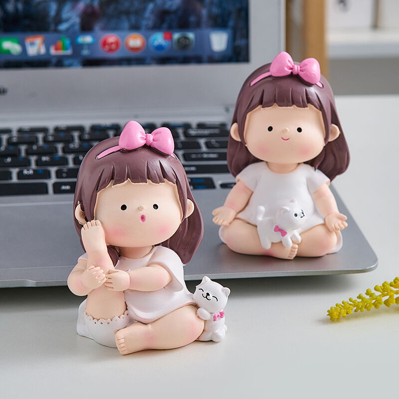妖娆猫瑜伽小妹摆件汽车车载客厅桌面装饰创意家居礼品生日礼物送
