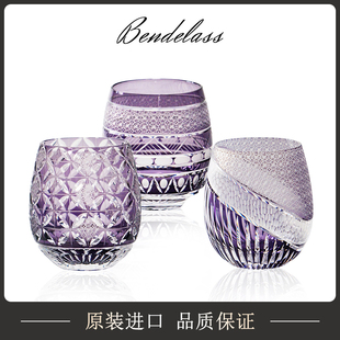 江户切子日式威士忌酒杯日本进口冷饮果汁洋酒杯子手工水晶洛克杯