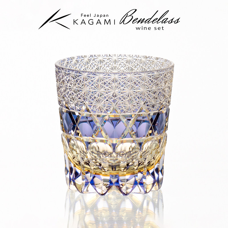 【原装正品】江户切子KAGAMI日本进口水晶杯送礼洋酒杯威士忌酒杯