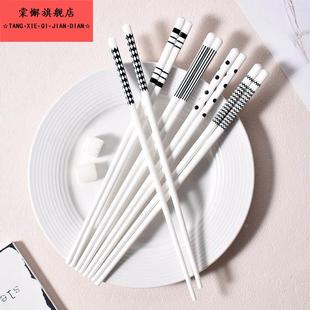 陶瓷筷子防滑易清洗食品级2025新款 家用景德镇高档个人专用耐高温
