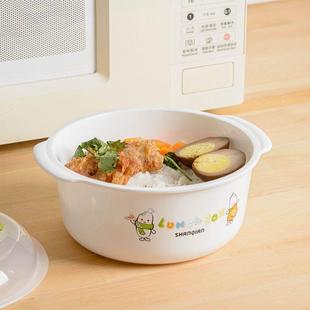 微波炉专用器皿蒸饭煲家用加热泡面碗汤碗带耳塑料饭盒大号带盖子
