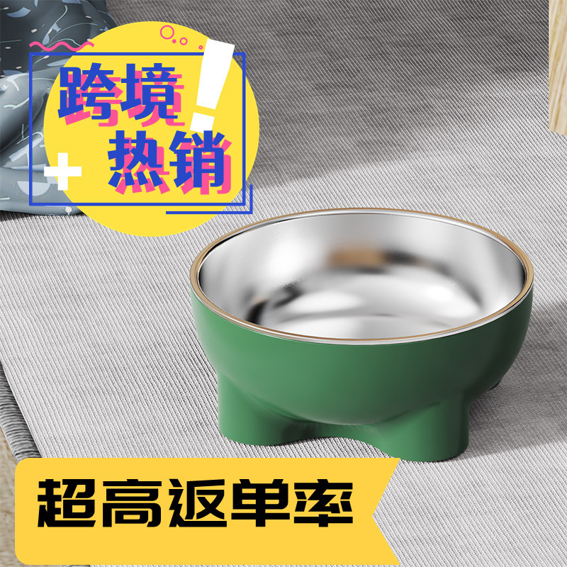热销不锈钢宠物碗猫碗防打翻猫盆狗粮碗猫粮碗防滑狗碗