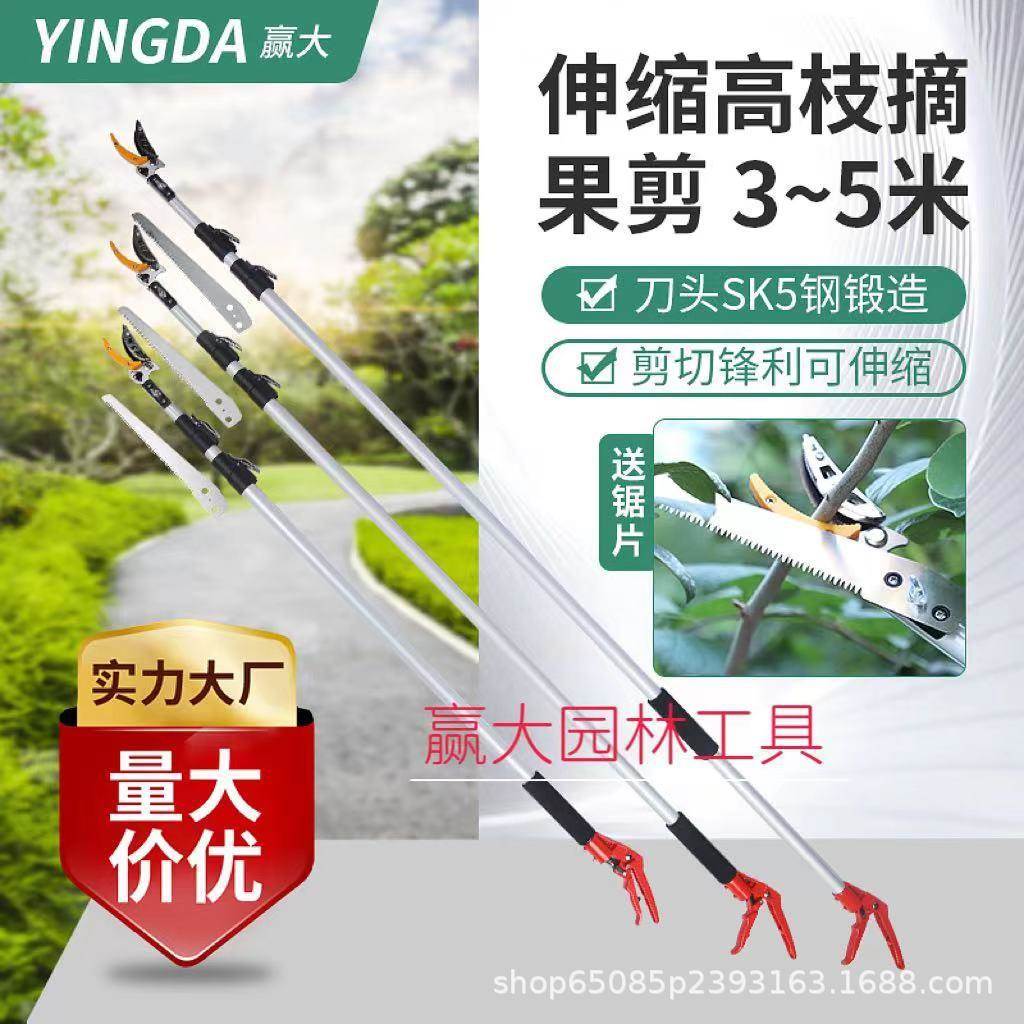 赢大高空伸缩摘果剪SK5高枝剪摘果器摘荔枝龙眼石榴柿子摘果剪