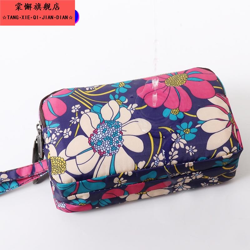 零钱包女长款帆布手拿包简约三层拉链手包女士小包大容量手机包袋