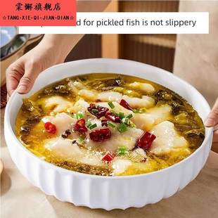 2025新型腌鱼大盆碗家用汤碗特大号水煮鱼专用陶瓷碗12英寸商用