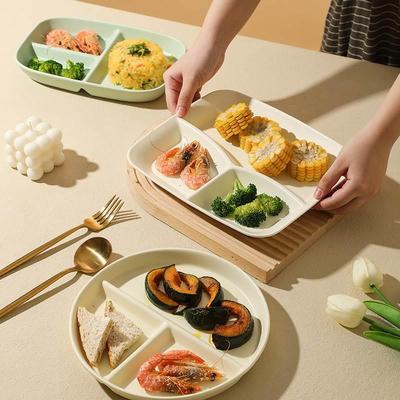 211减脂餐盘大人分格陶瓷家用可微波一人食定量三格减肥专用盘子