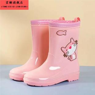 儿童雨鞋 小童卡通轻便雨靴 女童防滑水鞋 中筒男童雨靴中大童雨水鞋