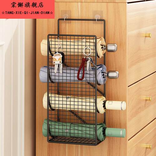 雨伞收纳层架雨伞挂钩免打孔壁挂式伞架家用入户门口收纳神器雨伞