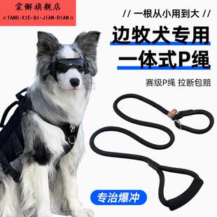 边境牧羊犬专用牵引绳狗狗胸抱婴袋防爆冲赛级p绳小中大型犬遛狗