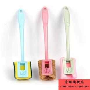 现货手柄夹不沾油海绵擦长海绵刷长柄刷百洁布可拆卸手柄洗碗刷锅