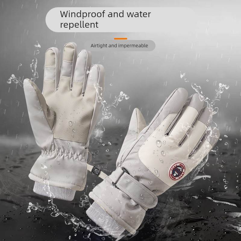 保暖、厚实、羊毛衬里的男女手套,适用于冬季骑行、滑雪、防寒、