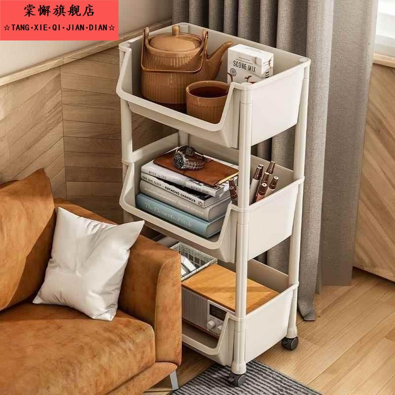 厨房落地卧室多层婴儿零食移动带轮卫生间收纳多功能小推车置物架