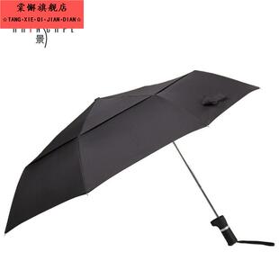 雨景双层折叠雨伞加固抗风偏心伞创意双人三折伞男女晴雨两用伞