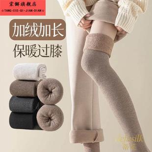 袜子女长筒袜秋冬款 厚加绒高筒袜 小腿袜棉袜保暖加长中筒冬季