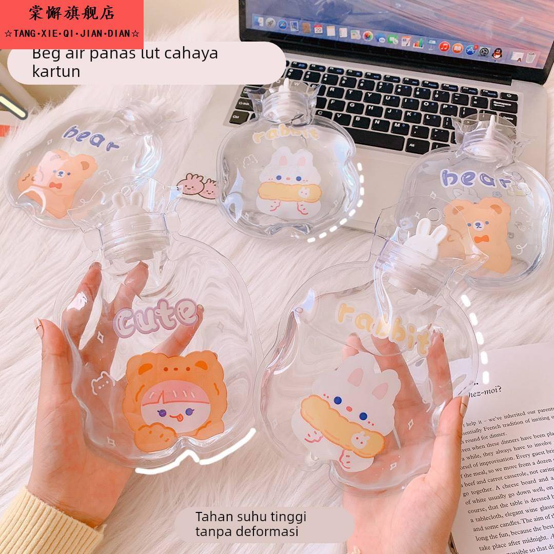 硅胶注水冲水暖手袋迷你暖手宝灌水暖宝宝神器透明热水袋圆形小号