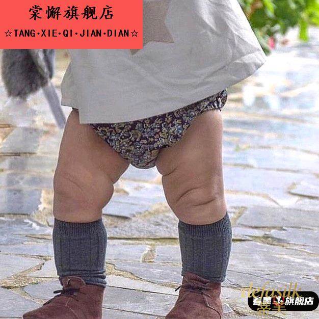 婴儿宝宝中筒袜新生小袜子袜纯色中长筒春秋冬季大红色新年松口袜