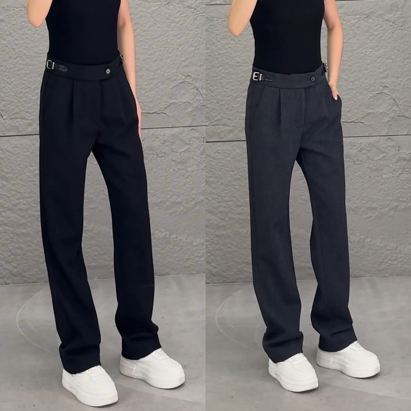 新款轻奢商务休闲风冬季男士捏褶设计感百搭直筒西裤简约休闲长裤