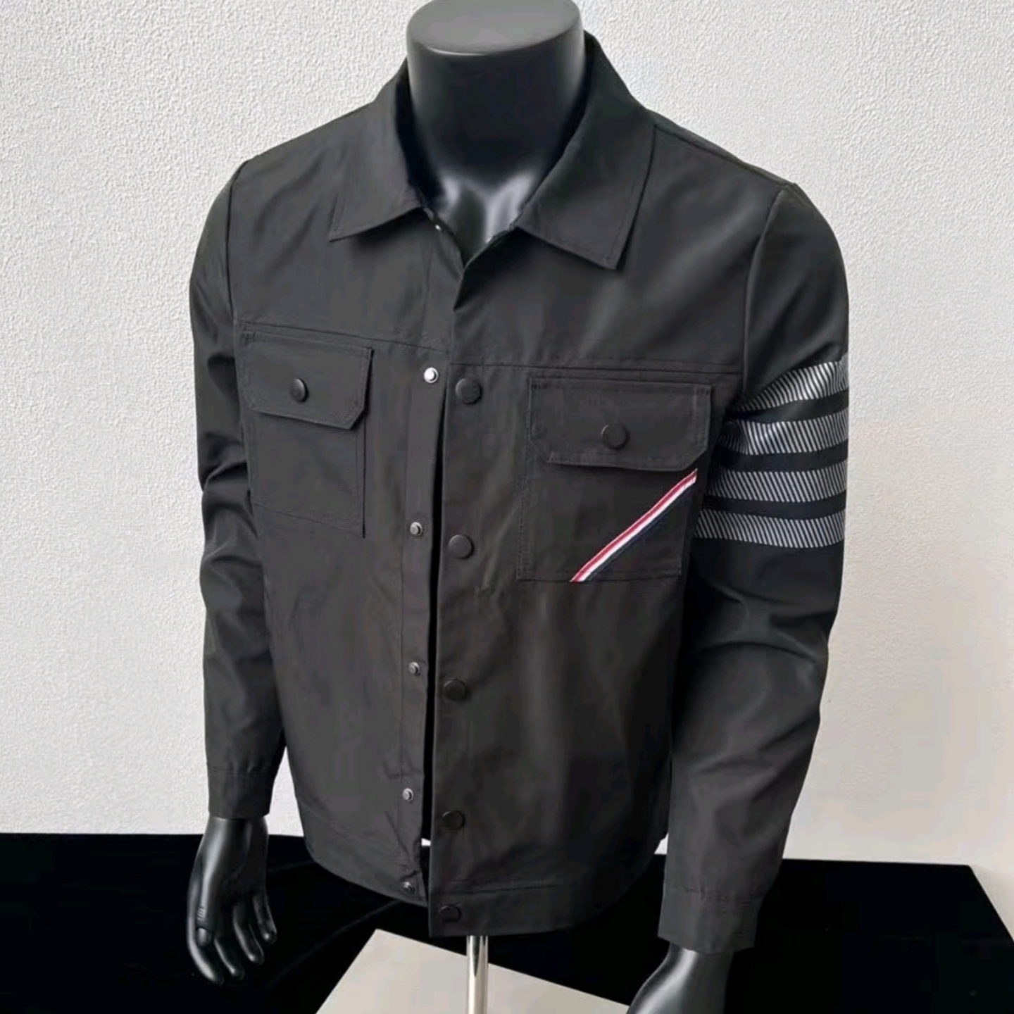 春季简约休闲工装风高级感男士痞帅硬挺外套轻奢潮牌口袋行政夹克