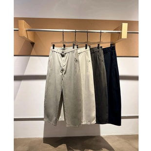 通勤直筒休闲卫裤 型轻奢大气老钱风男士 廓形立体剪裁小弯刀版 春季