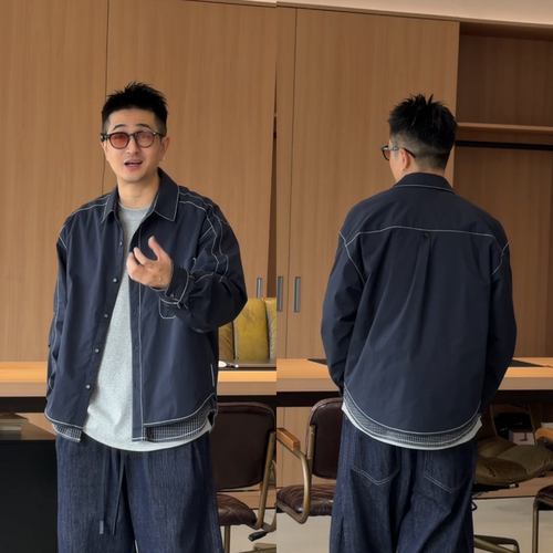 秋季帅气潮流休闲风男士翻领夹克