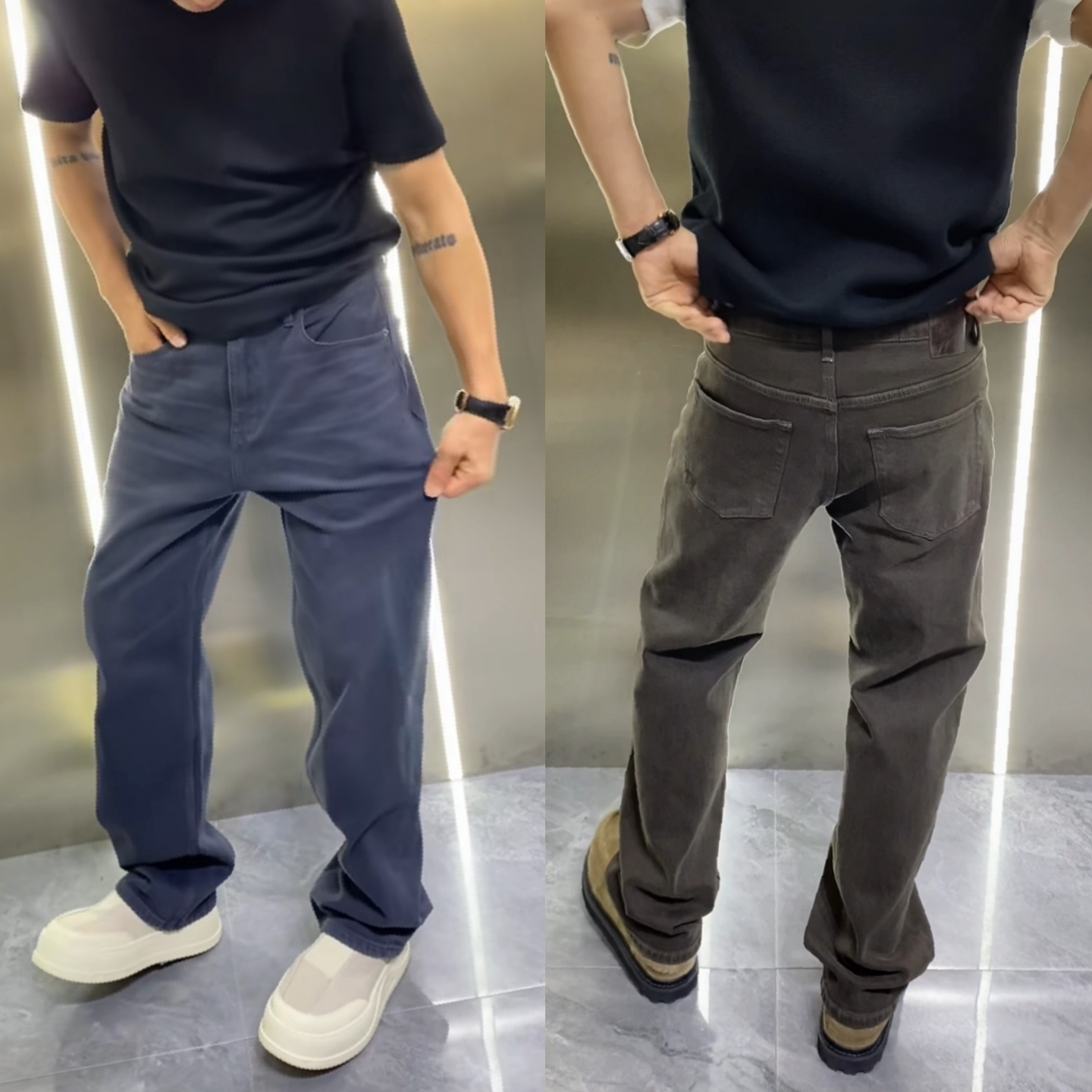 秋季新款美式复古风直筒休闲裤男