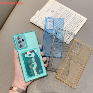 Clear Wallet Card Holder Case For Samsung Galaxy S25 S24 S23 S22 S21Ultra Plus FE A12 A54 A34  Cover