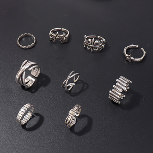 极速Adjustable rilng fashion personality women retro ins coo