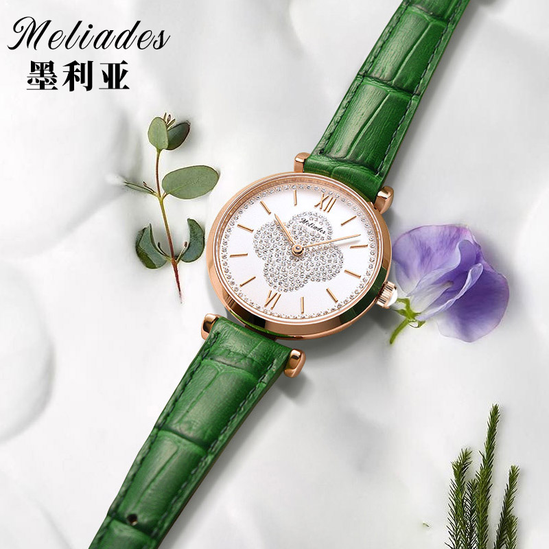 Meliades墨利亚满天星手表女 小众轻奢镶钻腕表 时尚气质防水女表