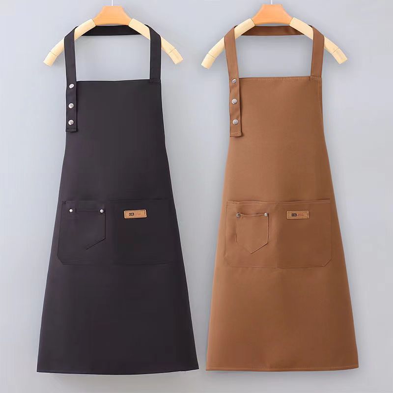 挂脖围裙可调节工作服围裙摆摊年轻人奶茶店咖啡店餐厅美甲服务员