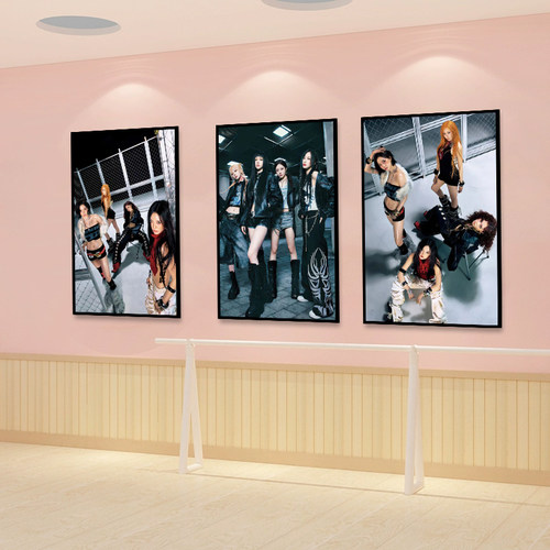 韩国女团aespa装饰画练舞室墙励志唱跳女明星挂画工作室房间壁画