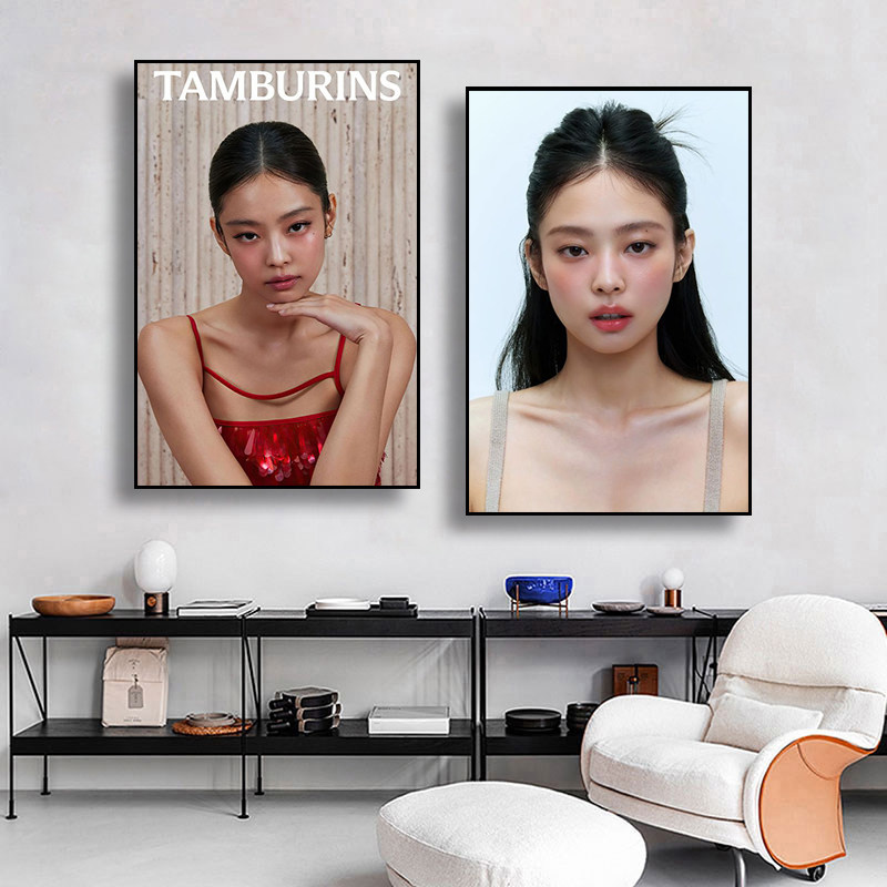 韩国明星金珍妮JENNIE装饰画偶像美女高清写真挂画客厅房间墙壁画