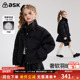 ask儿童羽绒服2025冬季 新款 女童缎面烫钻保暖羽绒外套