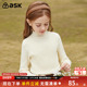 儿童长袖 ask 女童上衣冬季 半高领针织打底衫 拜年服 童装