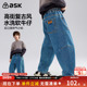 ask儿童裤 水洗软中大童牛仔裤 子男童复古风2026春秋季 新款