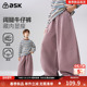 子2026春季 新款 男童阔腿牛仔裤 ask儿童裤 中大童宽松休闲风长裤