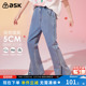 女童牛仔裤 女中大童休闲微喇叭裤 阔腿裤 新款 2025春秋季 ask