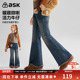子2026春秋季 新款 女童休闲风微喇裤 ask儿童裤 活力中大童牛仔长裤