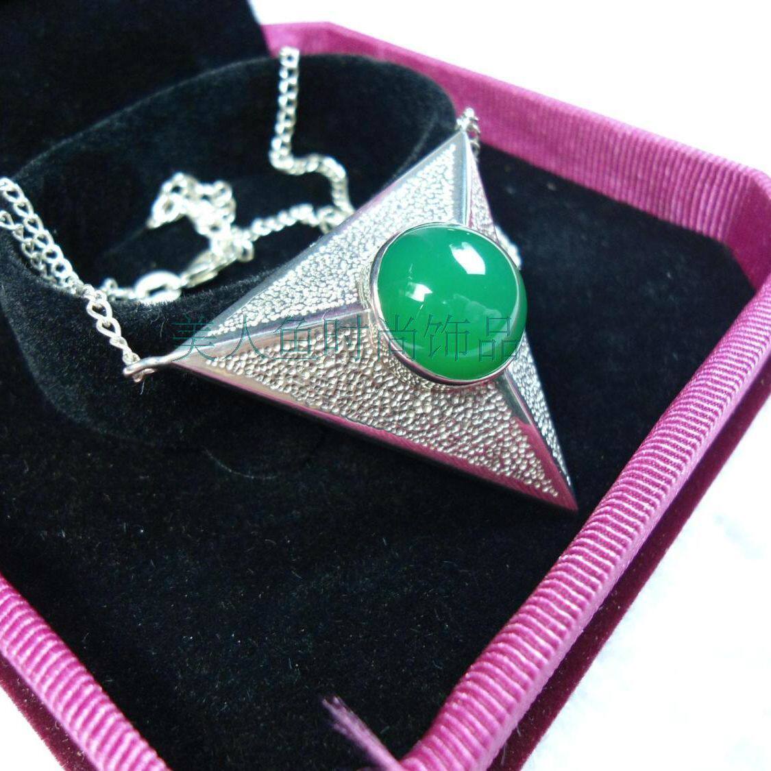 定做等离子三角葛雷奥特曼变身器镶嵌葛雷变身器吊坠项铜镀银项链