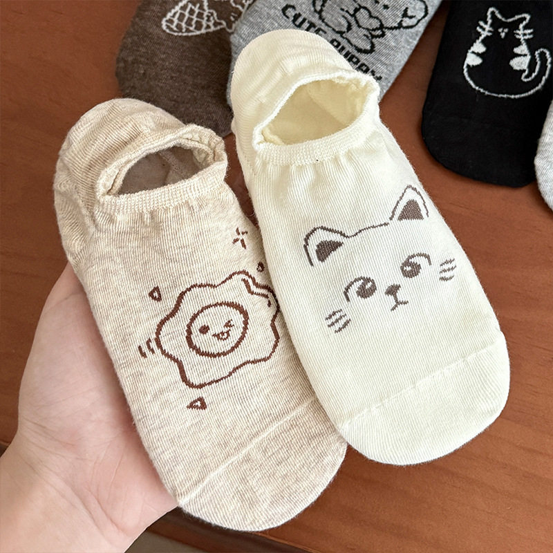 船袜女短袜点胶防滑脱卡通小熊隐形袜子春夏跨境严选薄浅口女袜,女士内衣/男士内衣/家居服,船袜,淘宝优惠券,粉丝福利购,淘宝优惠卷