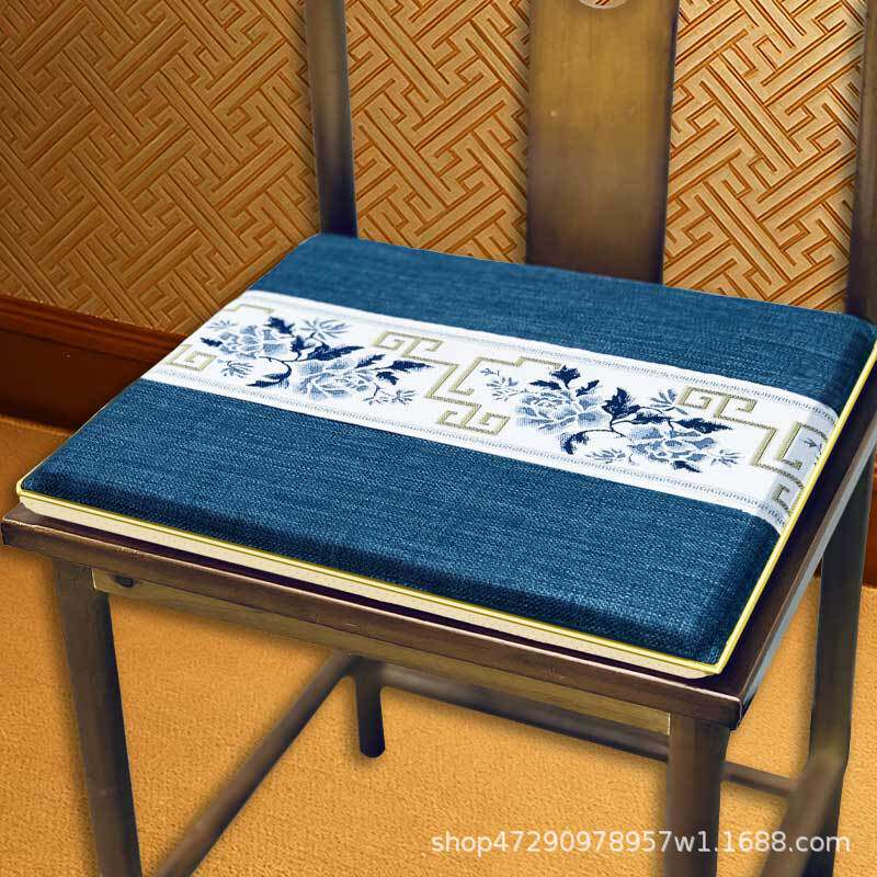 新中式坐垫四季通用防滑红木太师椅垫子加厚海绵沙发垫坐垫屁垫棉