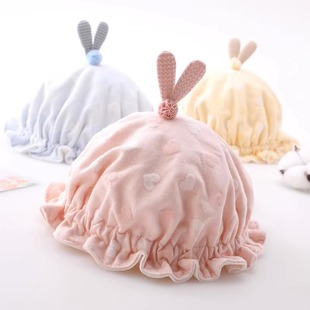 新生儿胎帽子 婴幼儿女宝宝渔夫帽秋冬季 婴儿帽子春秋款 棉可爱薄款